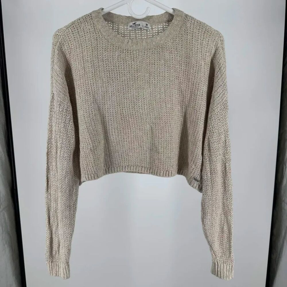 Hollister California Cropped Knit Sweater Size Medium